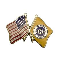 146 - Ruritan and US Flag Lapel Pin - thumbnail
