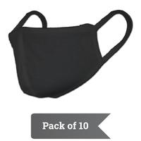 BMSK10 - Black Cloth Mask (Pack of 10) - thumbnail